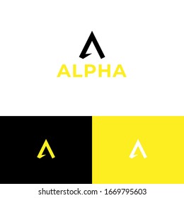 Minimal trinagle fintech logo design concept. Crypto logomark illustration. Can representing rocket, sky, node, cyber, tech, data, blockchain, program, ai, system.