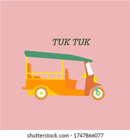 Vector colorante de tuk tuk mínimo