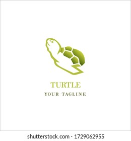 minimal turtle logo, vector