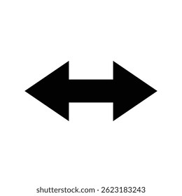 Minimal two side arrow vector icon set
