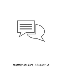 Minimal two speech bubble minimal logo icons