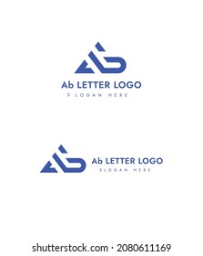 Minimal Type Ab Letter logo Template