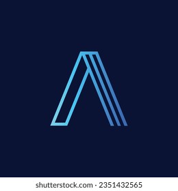 Logo de letra mínima de tipo A