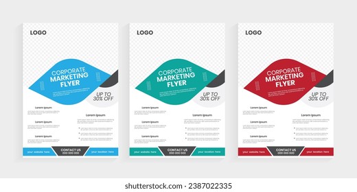 Minimal type new business case study template, corporate agency vector flyer, a4 size document paper design