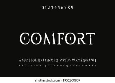 minimal typeface font, design, black  style