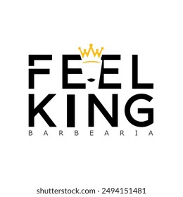 FEEL KING Barber Shop Diseño de Logo | Imágenes Libres de regalías, Fotos de stock | Diseño de ilustración de peluquería | Barber Shop Ilustración de stock Imágenes