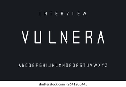 Minimal typography Abstract Font, Modern font logo fashion logotype, vector illustration.