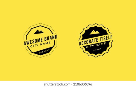 Logotipo de tipografía mínima amarillo simple negro