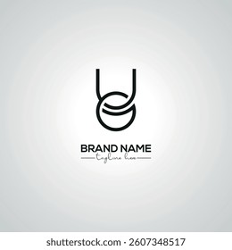 Minimal UG GU Lettermark Logo Design for Corporate Template.