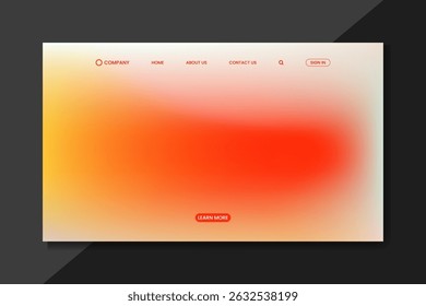 Minimal UI Landing Page with Warm Gradient Background