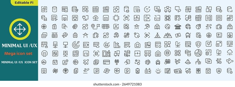  Minimal ui ux icon set