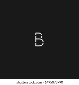Minimal and unique B DD logo vector template in black and white