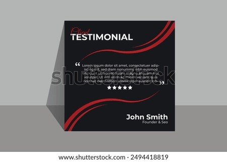 Minimal and Unique Client Testimonial Banner Design Template.