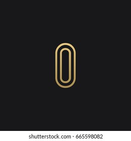 Minimal unique elegant modern trendy business brands black and gold color O initial based letter icon logo.