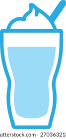 Icono de batido de proteína mínimo y único