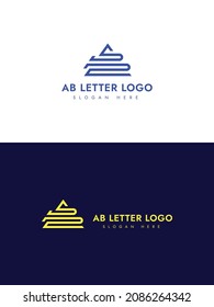 Minimal Unique Type AB Letter Logo Template.