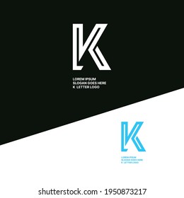 Logo de tipo K único mínimo.