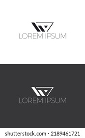 Minimal Unique Type WA Letter Logo Vector Template