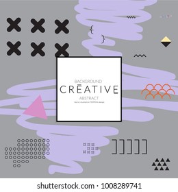 Minimal universal banner templates in Memphis style with 3D shapes. Futuristic retro 3D geometric design. Bright neon web banner layout.