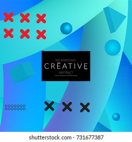 Minimal universal banner templates in Memphis style with 3D shapes. Futuristic retro 3D geometric design. Bright neon web banner layout.