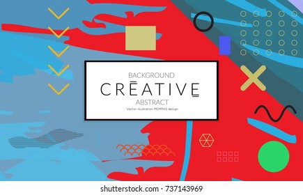 Minimal universal banner templates in Memphis style with abstract hand drawn doodles. Roughly drawn bright trendy textures. Bright neon web banner layout. Vector isolated