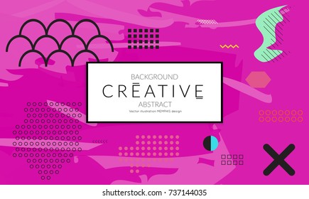 Minimal universal banner templates in Memphis style with abstract hand drawn doodles. Roughly drawn bright trendy textures. Bright neon web banner layout. Vector isolated