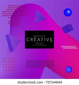 Minimal universal banner templates in Memphis style with 3D shapes. Futuristic retro 3D geometric design. Bright neon web banner layout.