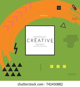 Minimal universal banner templates in Memphis style with abstract hand drawn doodles. Roughly drawn bright trendy textures. Bright neon web banner layout. Vector isolated