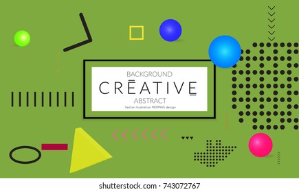Minimal universal banner templates in Memphis style with 3D shapes. Futuristic retro 3D geometric design. Bright neon web banner layout.