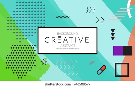 Minimal universal banner templates in Memphis style with abstract hand drawn doodles. Roughly drawn bright trendy textures. Bright neon web banner layout. Vector isolated
