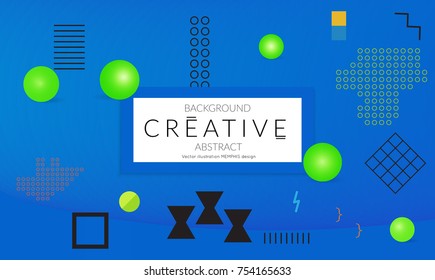Minimal universal banner templates in Memphis style with 3D shapes. Futuristic retro 3D geometric design.banner layout.
