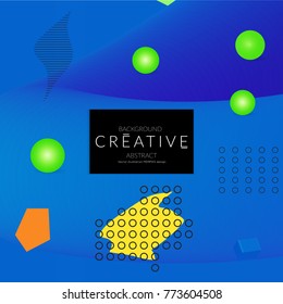 Minimal universal banner templates in Memphis style with 3D shapes. Futuristic retro 3D geometric design. Bright neon web banner layout.