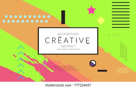 Minimal universal banner templates in Memphis style with abstract hand drawn doodles. Roughly drawn bright trendy textures. Bright neon web banner layout. Vector isolated