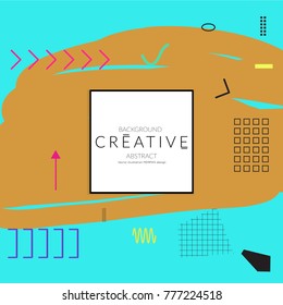 Minimal universal banner templates in Memphis style with abstract hand drawn doodles. Roughly drawn bright trendy textures. Bright neon web banner layout. Vector isolated