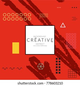 Minimal universal banner templates in Memphis style with abstract hand drawn doodles. Roughly drawn bright trendy textures. Bright neon web banner layout. Vector isolated
