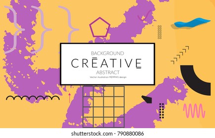 Minimal universal banner templates in Memphis style with abstract hand drawn doodles. Roughly drawn bright trendy textures. Bright neon web banner layout. Vector isolated