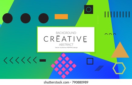 Minimal universal banner templates in Memphis style with 3D shapes. Futuristic retro 3D geometric design. Bright neon web banner layout.