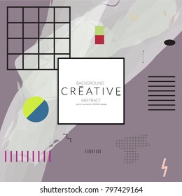 Minimal universal banner templates in Memphis style with abstract hand drawn doodles. Roughly drawn bright trendy textures. Bright neon web banner layout. Vector isolated