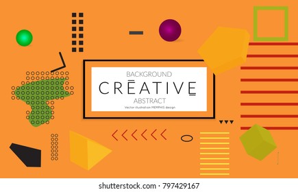 Minimal universal banner templates in Memphis style with 3D shapes. Futuristic retro 3D geometric design. Bright neon web banner layout.
