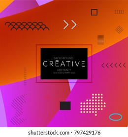 Minimal universal banner templates in Memphis style with abstract hand drawn doodles. Roughly drawn bright trendy textures. Bright neon web banner layout. Vector isolated