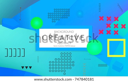 Minimal universal banner templates in Memphis style with 3D shapes. Futuristic retro 3D geometric design. Bright neon web banner layout.