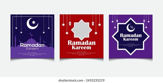 Minimal Upcoming Ramadan social media post design in 2024, Ramadan post design
