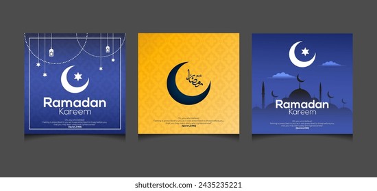 Minimal Aufkommendes Ramadan Social Media Post Design im Jahr 2024, Ramadan Post Design