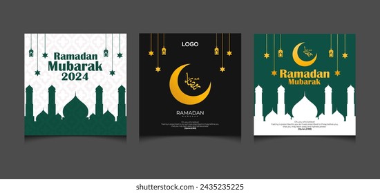 Minimal Upcoming Ramadan social media post design in 2024, Ramadan post design