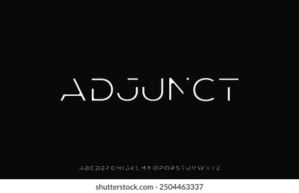 Minimal urban font creative modern alphabet. Typography with uppercase and number. minimalist style fonts set. vector illustration eps 10