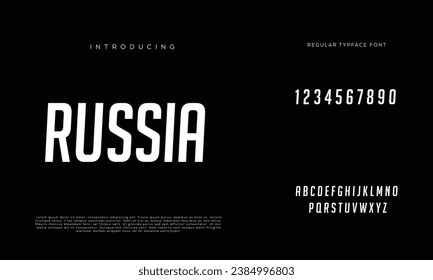 Minimal urban font. Sports minimal tech font letter set. Typography with dot regular and number. minimalist style fonts set. vector illustration