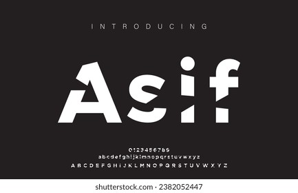 Minimal urban font. Typography with dot regular and number. minimalist style fonts set. vector illustration