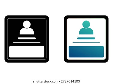 Ícone de perfil de usuário mínimo Definir design plano