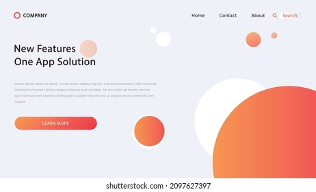 Minimal UX UI Landing Page theme Template design