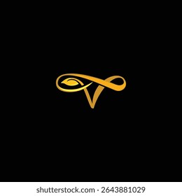 Minimal V infinite Latter Logo, Alphabet Logo Design, Letter V Branding, Geometric Line Logo, Typographic Design, Abstract V Letter, Signature V Mark, Stylized Initial Icon, silhouette Branding